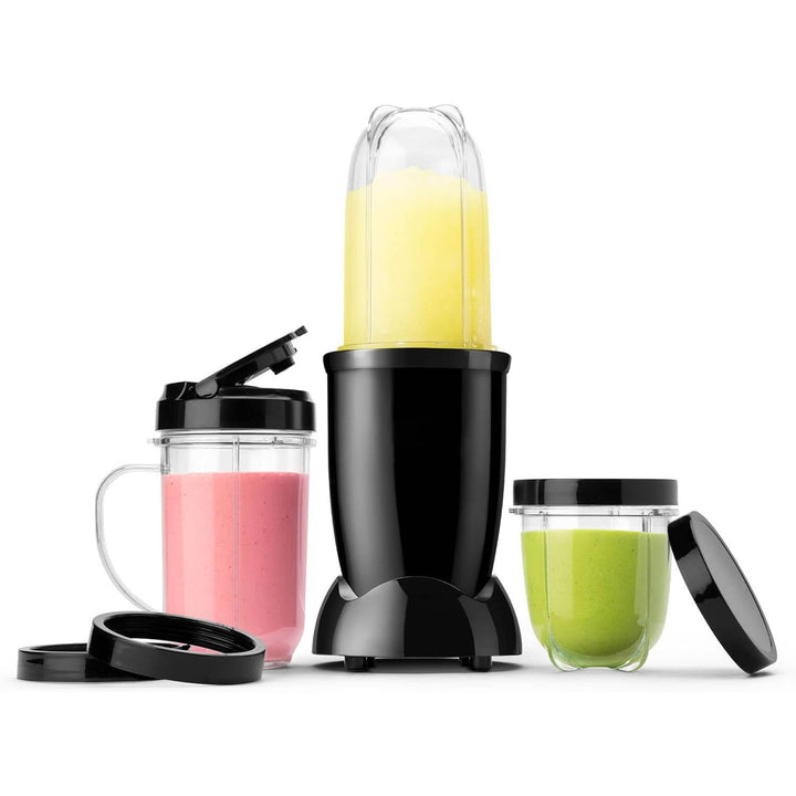 Small Bullet Blender 11 Piece Set, Compact Single Serve Blender for Shakes and Smoothies, Black