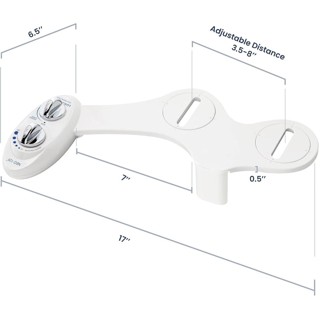Self Cleaning Non Electric Bidet Attachment, Single Nozzle, Adjustable Water Pressure for Toilet Seat