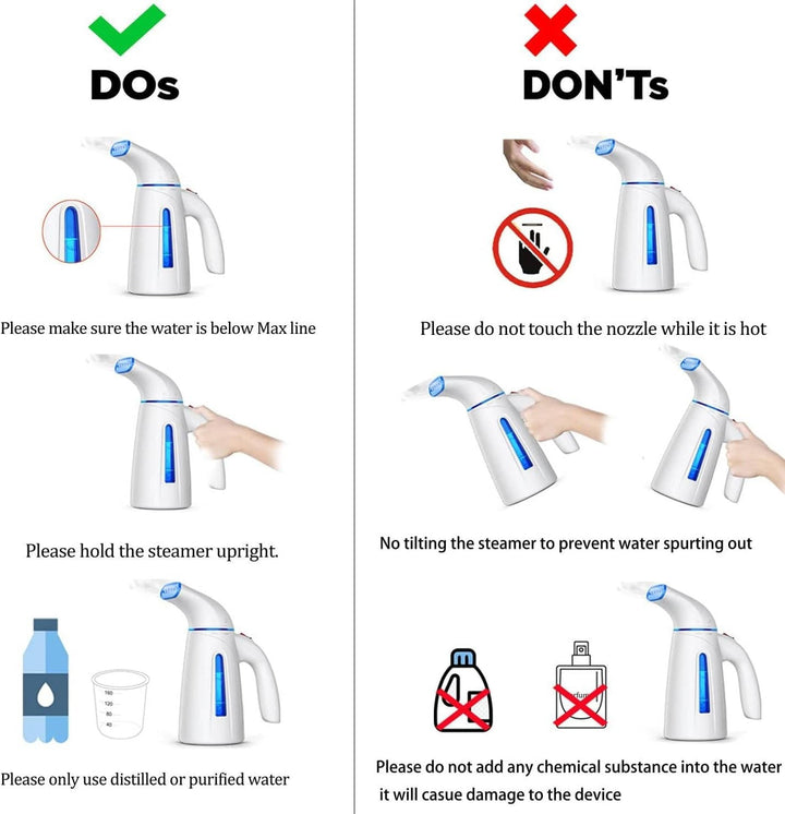 Handheld Clothes Steamer, 700W Portable Travel Garment Steamer with 240ml Large Capacity Water Tank
