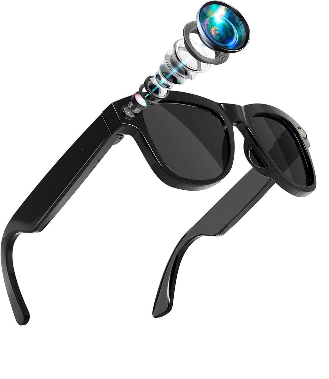 Video Recording Camera Smart Glasses with Bluetooth Audio