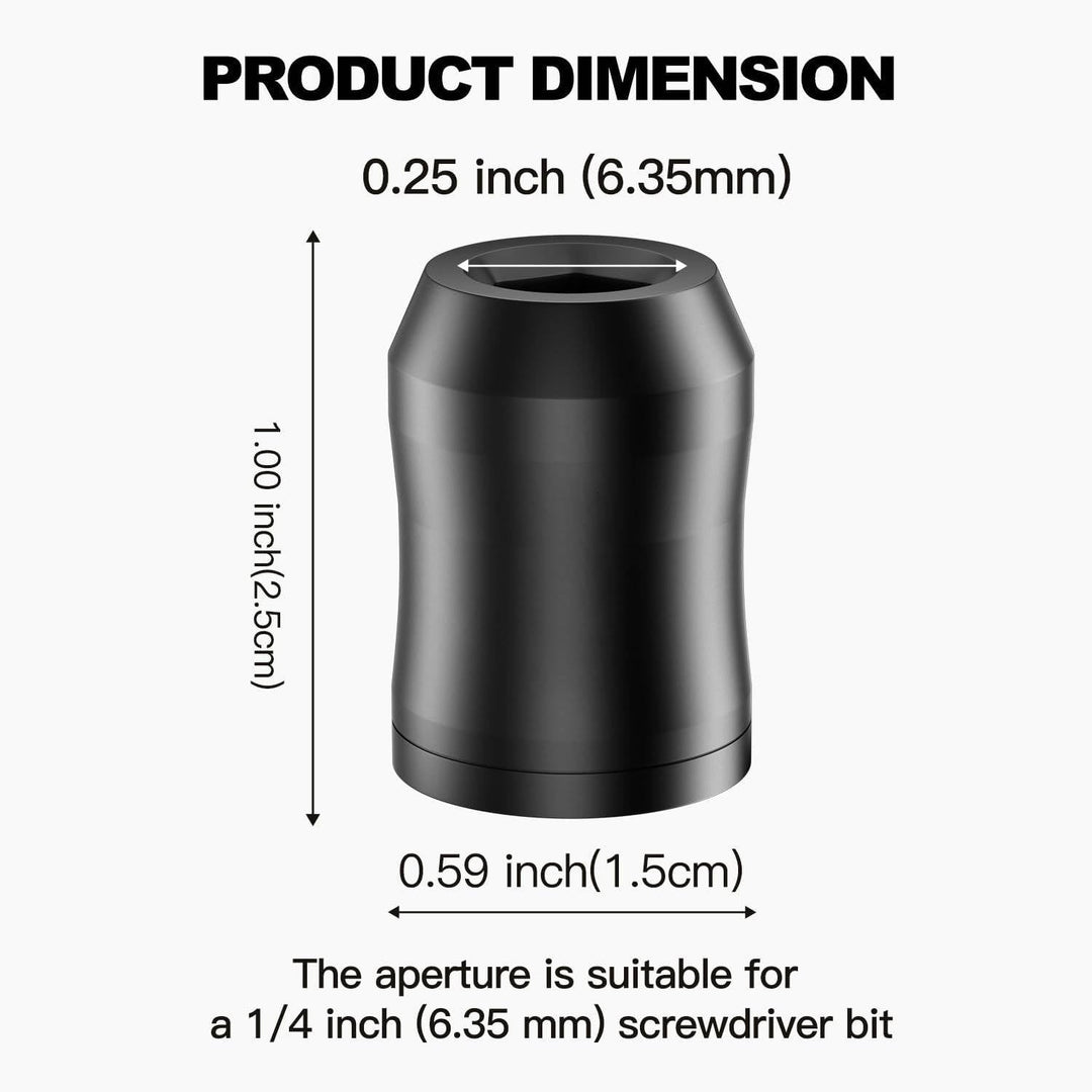 Drill Bit Holder on Drill, Universal Magnetic Screw Holder, for Hex Screwdriver and Power Bits, 2 PCS