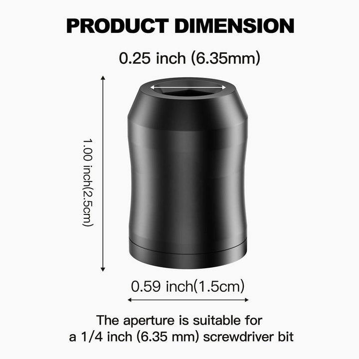Drill Bit Holder on Drill, Universal Magnetic Screw Holder, for Hex Screwdriver and Power Bits, 2 PCS
