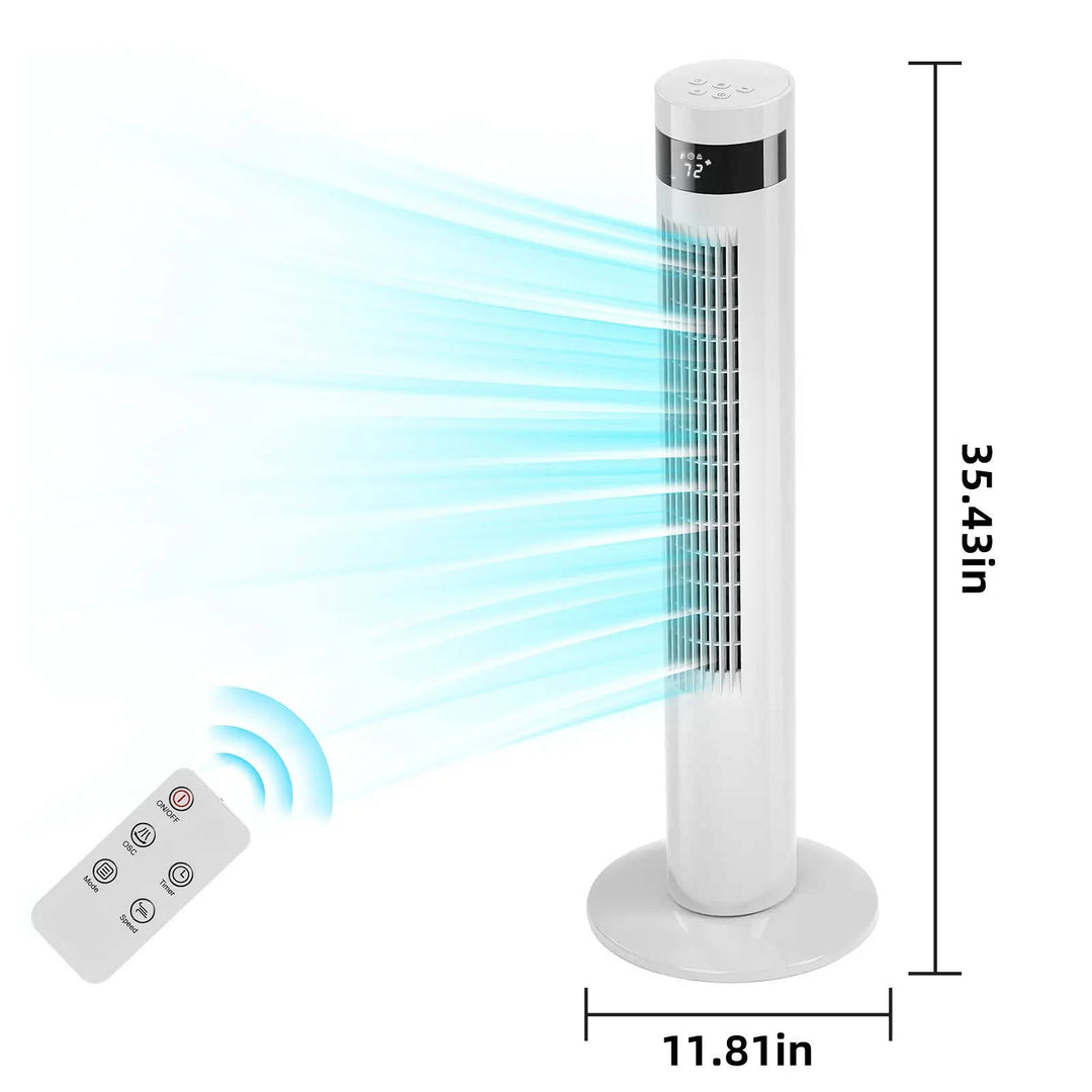 Standing Portable AC Unit Air Conditioner for Home and Office, Bladeless, Quiet, 3 Speed Settings