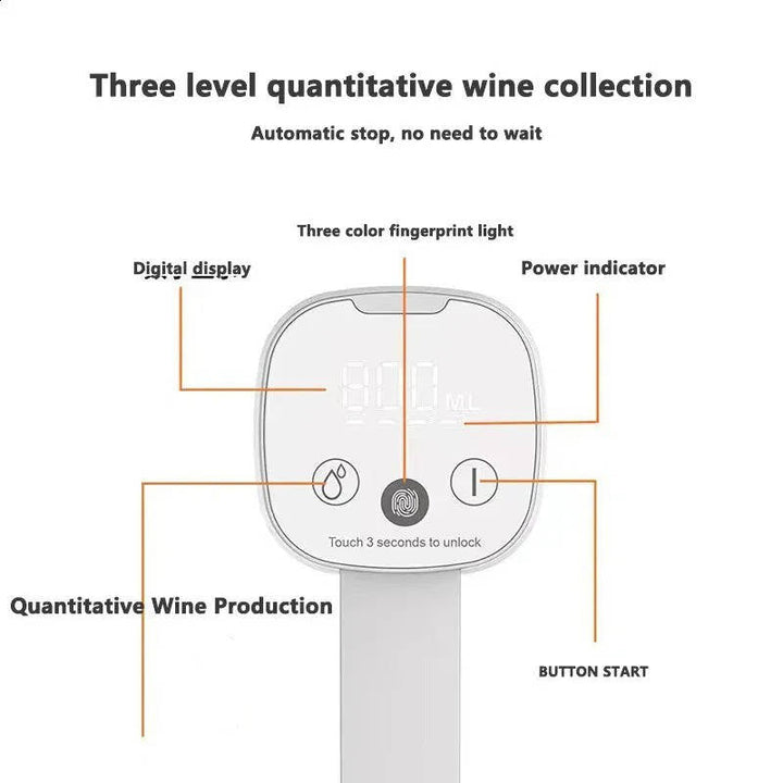 Electric Wine Separator and Aerator, Intelligent Alcohol Dispenser with Fast Air Pump for Bar and Home Use