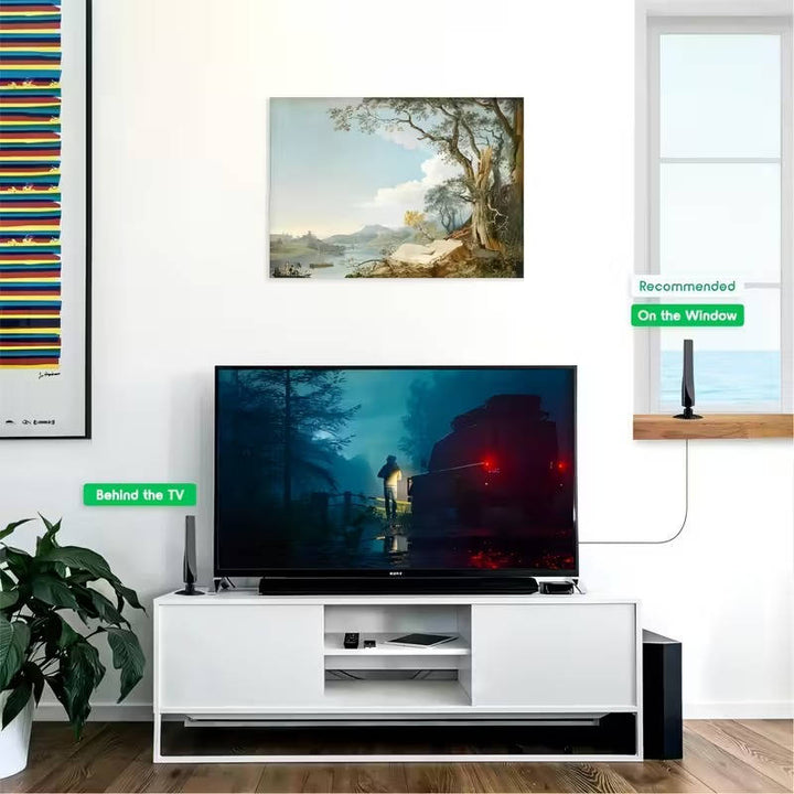 Indoor Digital TV Antenna with Signal Amplifier for Local Channels