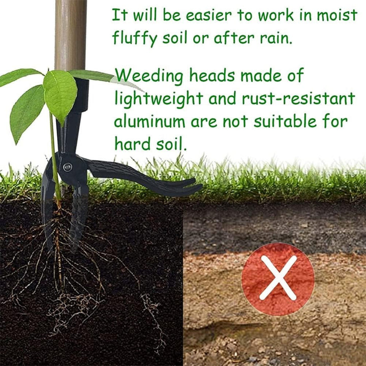 Stand Up Weed Puller Tool Claw, Garden Root Remover Easy Outdoor Weeding Tool