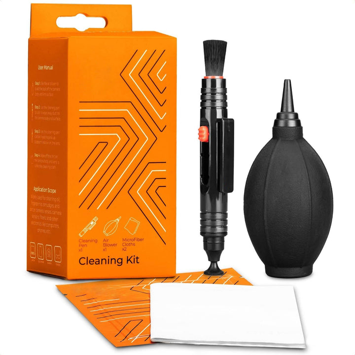 Camera Lens Cleaning Kit, Lens Pen, Air Blower and Microfiber Cloth for Canon, Nikon, Sony, Pentax DSLR, Filters and Cell Phones