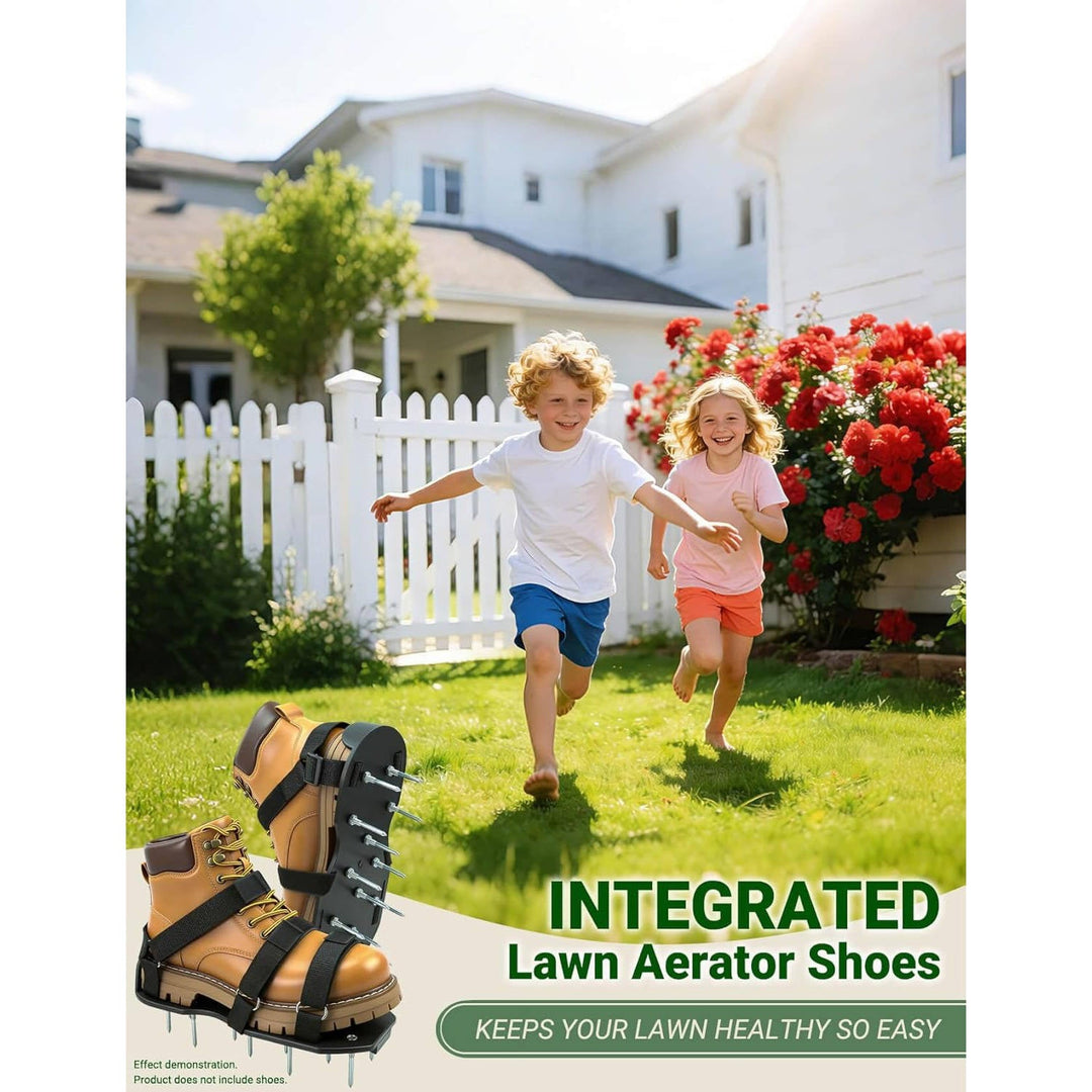 Lawn Aerator Shoes with Hook and Loop Straps, A Professional Lawn Without The Heavy Equipment