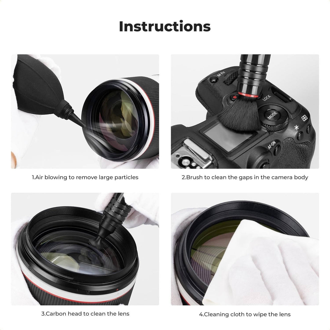 Camera Lens Cleaning Kit, Lens Pen, Air Blower and Microfiber Cloth for Canon, Nikon, Sony, Pentax DSLR, Filters and Cell Phones