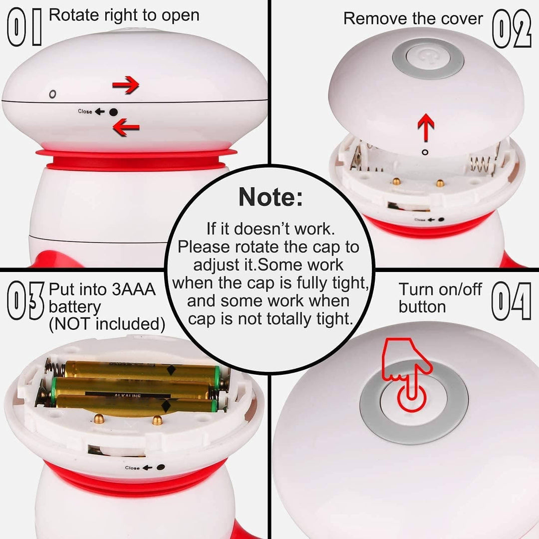 Handheld Body Massager Portable Mini Vibrating Massager with LED Light, Battery Operated for Neck Back Arms Legs Pain Relief Easy Grip