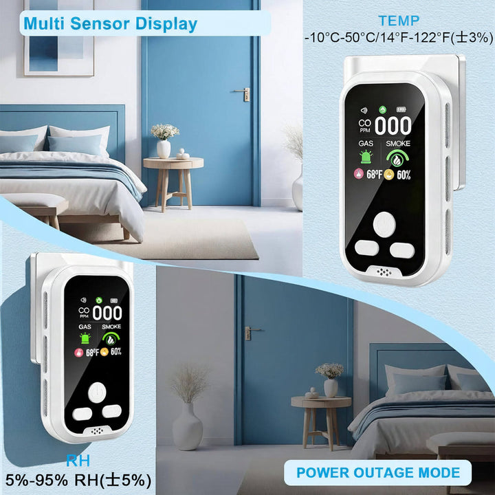 Multi Function Gas and Smoke Monitor with LCD Display and Temperature Humidity Readings