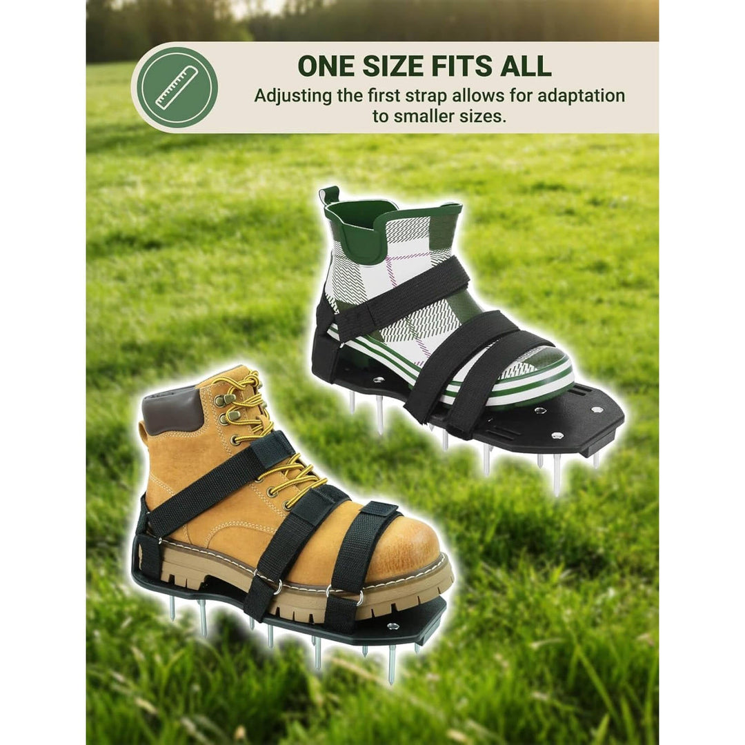 Lawn Aerator Shoes with Hook and Loop Straps, A Professional Lawn Without The Heavy Equipment