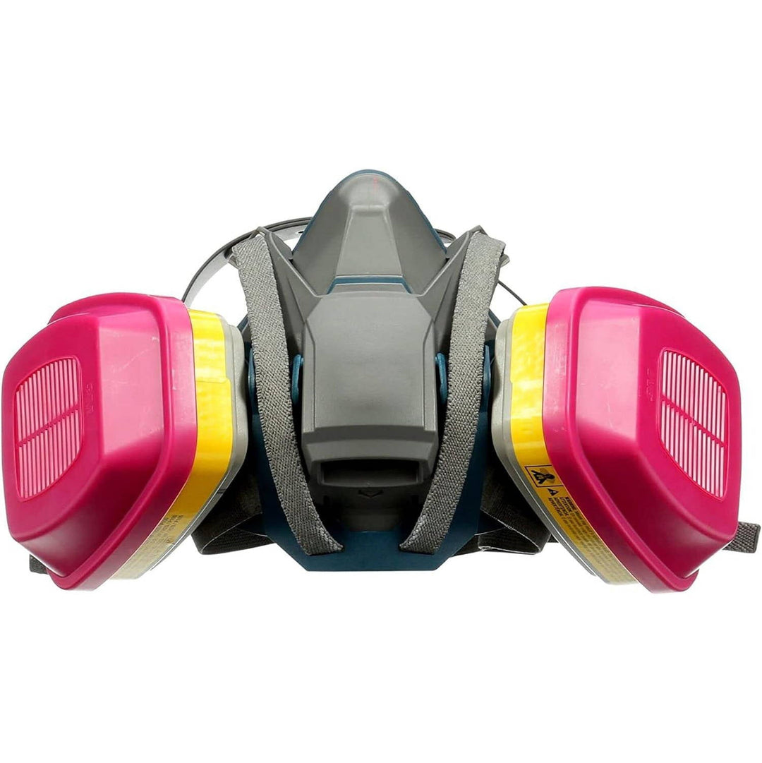 Multi-Purpose Reusable Respirator Mask with Quick Latch, NIOSH 60923 OV AG P100 Cartridge, Size Medium