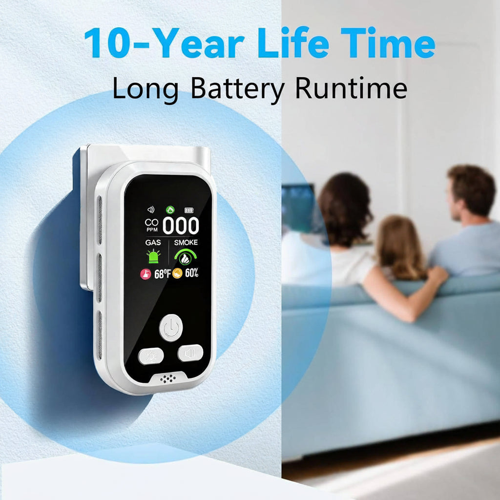 Multi Function Gas and Smoke Monitor with LCD Display and Temperature Humidity Readings