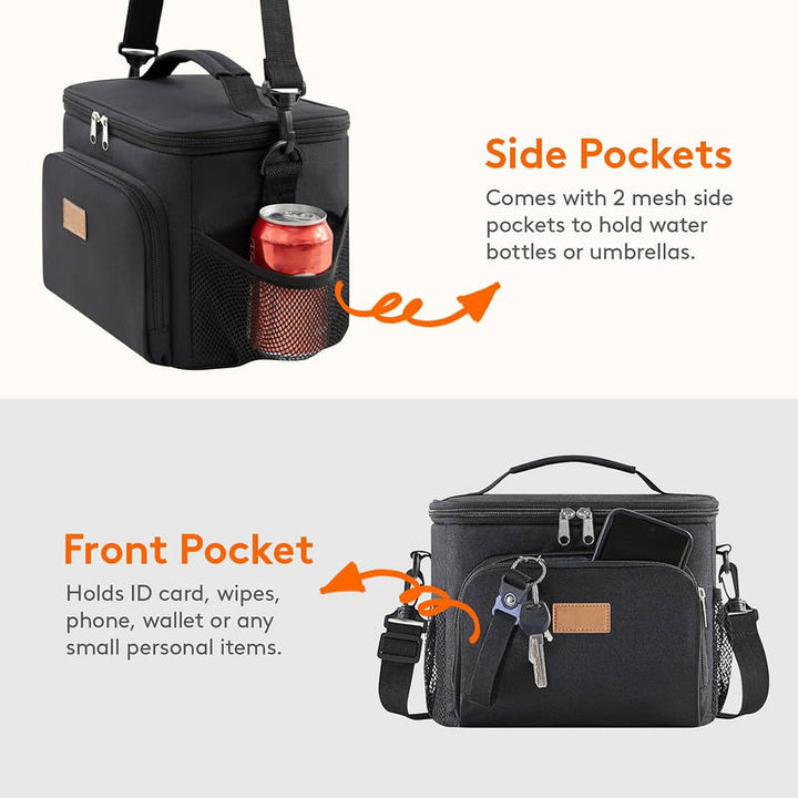 Large Insulated Lunch Bag Soft Cooler, Leakproof Lunch Box Tote for Men Women Travel Work Food Storage