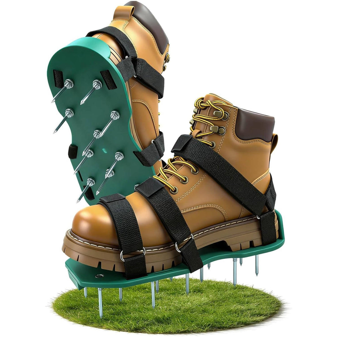 Lawn Aerator Shoes with Hook and Loop Straps, A Professional Lawn Without The Heavy Equipment