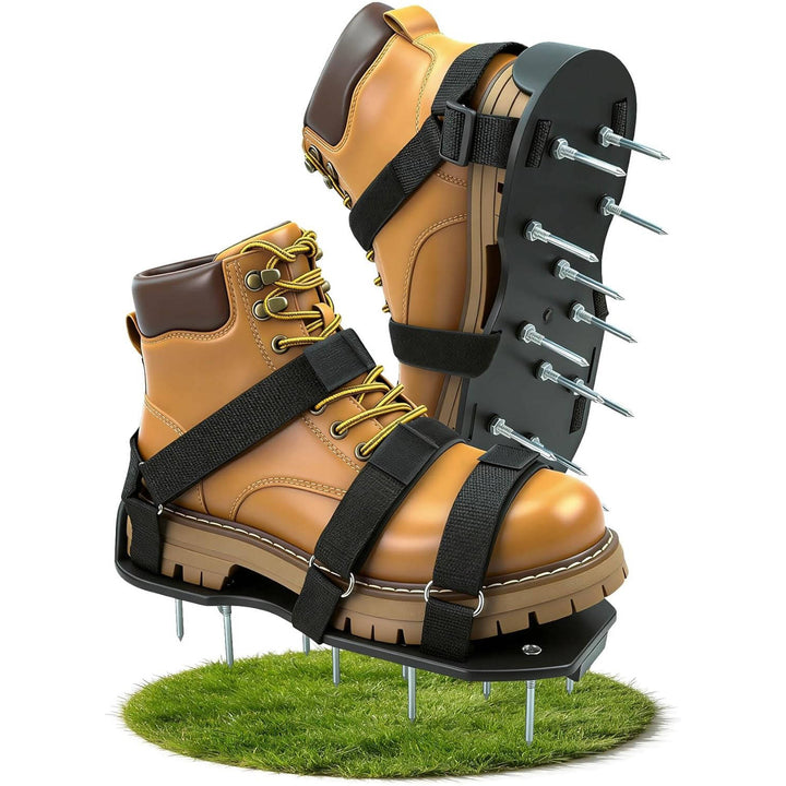 Lawn Aerator Shoes with Hook and Loop Straps, A Professional Lawn Without The Heavy Equipment