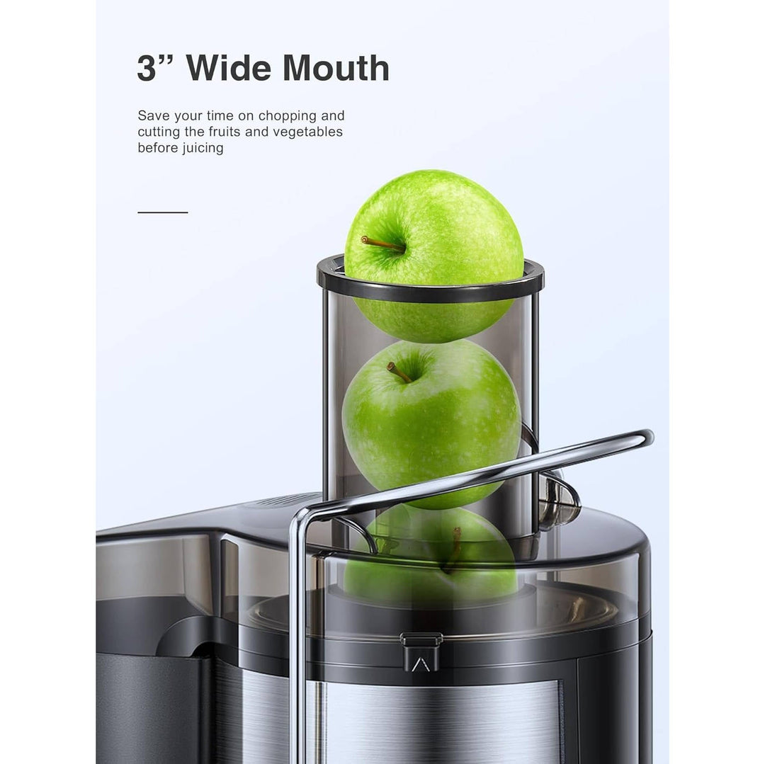 800W Centrifugal Juicer Extractor, Stainless Steel Juicer Machine with 3 Inch Wide Feed Chute for Fruits and Vegetables