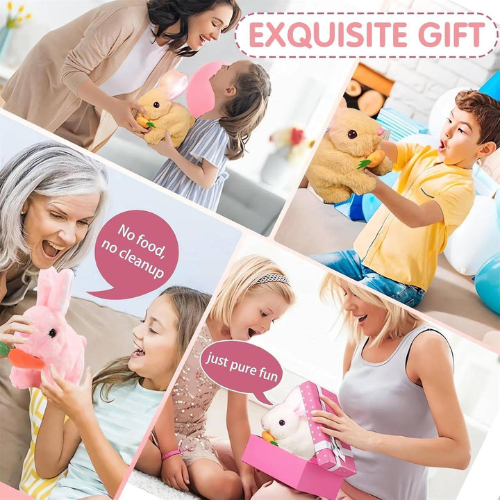 Interactive Plush Bunny Toy for Kids, Lifelike Soft Companion Rabbit Toy