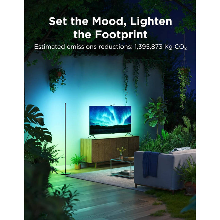 1000lm LED Corner Floor Lamp Compatible with SmartThings, Alexa, and Matter
