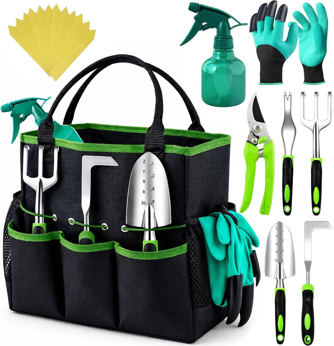 Ergonomic Heavy Duty Gardening Tools Kit, Gardening Gifts for Women and Men