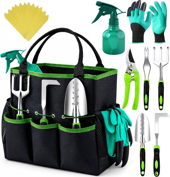 Ergonomic Heavy Duty Gardening Tools Kit, Gardening Gifts for Women and Men