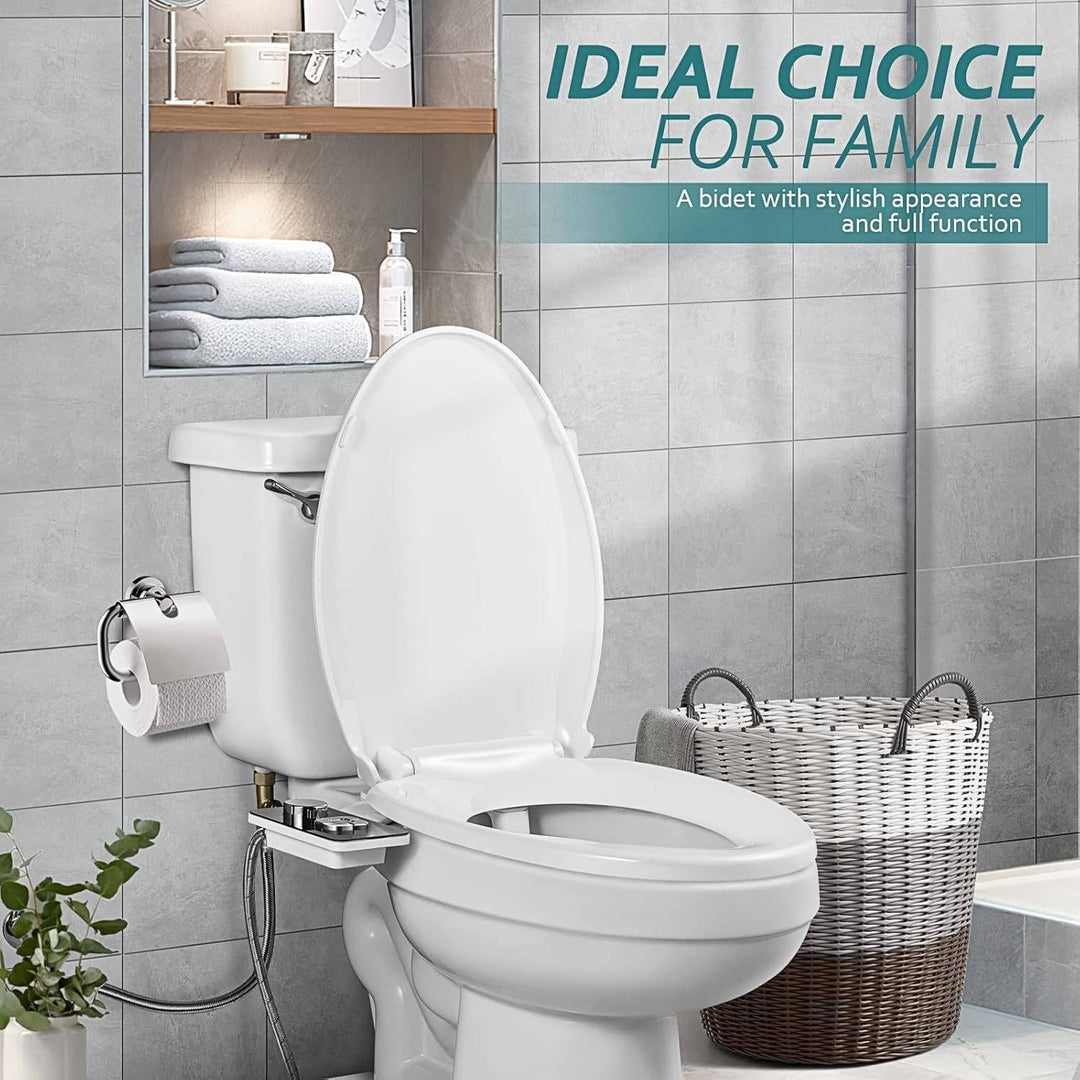 Self Cleaning Bidet Toilet Attachment, Cold Water Dual Nozzle Sprayer