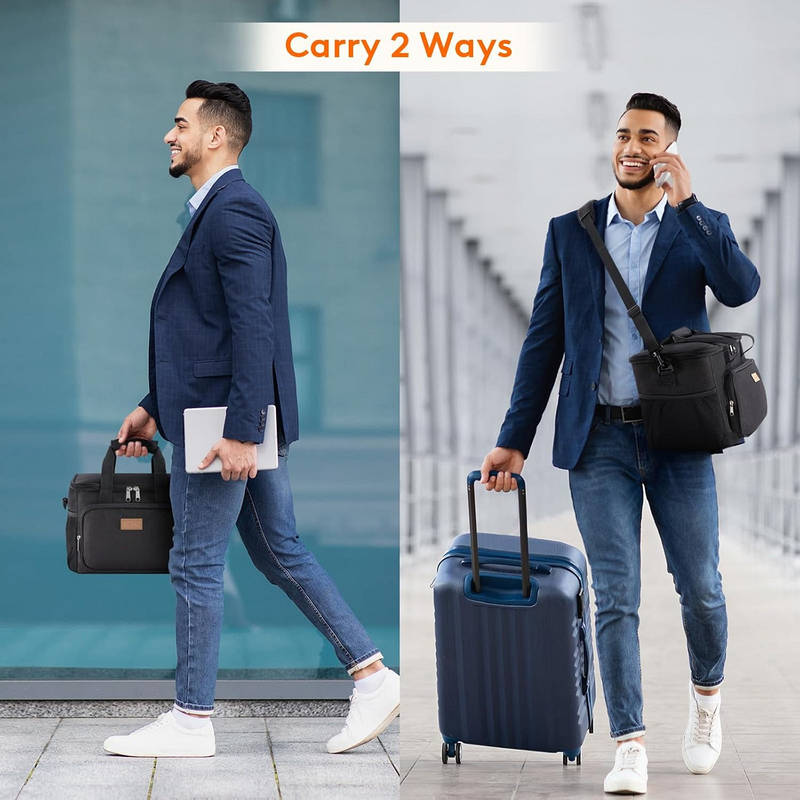 Large Insulated Lunch Bag Soft Cooler, Leakproof Lunch Box Tote for Men Women Travel Work Food Storage