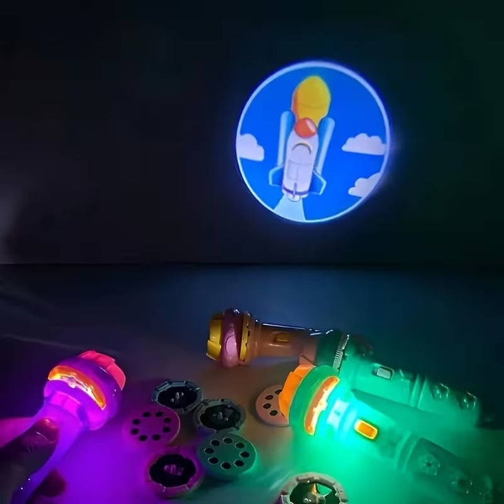 Kids Projector Flashlight Toy with Slide Discs Toddler Dinosaur Animal Light Projector Ages 2 to 6
