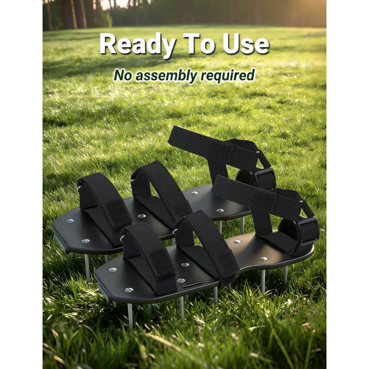 Lawn Aerator Shoes with Hook and Loop Straps, A Professional Lawn Without The Heavy Equipment