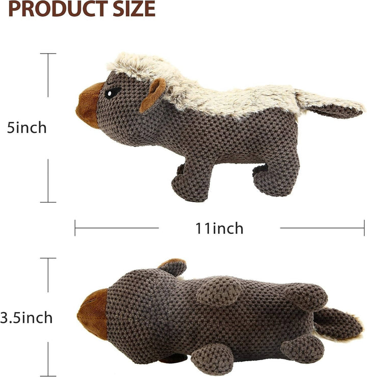 Indestructible Dog Plush Toys for Aggressive Chewers for for Medium and Large Breed