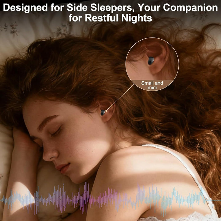 Mini Bluetooth Earbuds, Compact Discreet Wireless Headphones for Sleep and Work, Ergonomic Earphones for Small Ear Canals