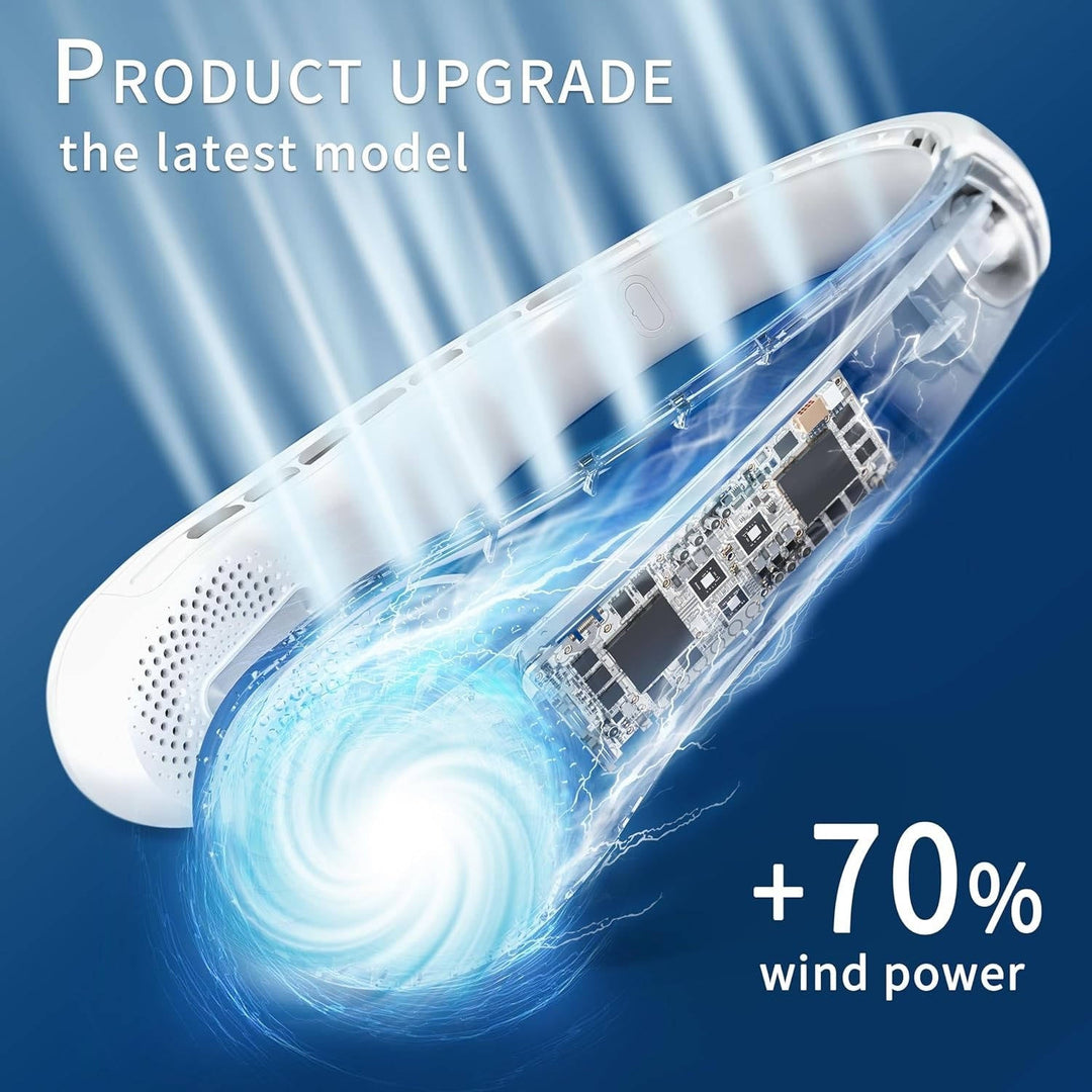 Portable Neck Fan, Hands Free Bladeless Wearable Fan