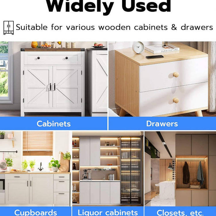 Magnetic Cabinet Lock No Drill Adhesive, App Controlled Keyless Baby Safety Lock with 5 Unlock Methods