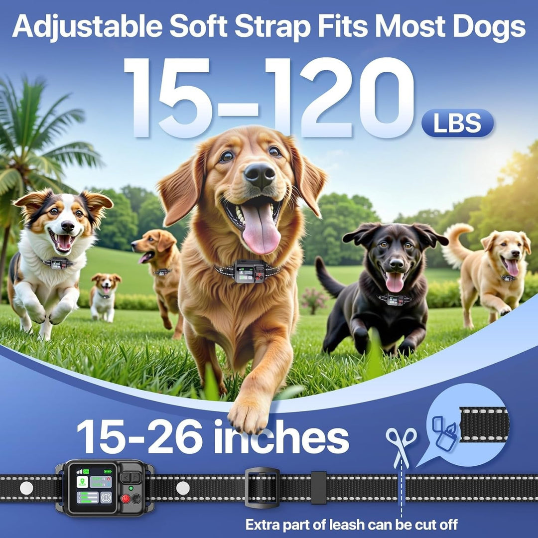Wireless Dog Collar Fence System, Invisible Electric Fence with 3 Training Modes, Waterproof Rechargeable Pet Containment, 49 to 6561ft Range