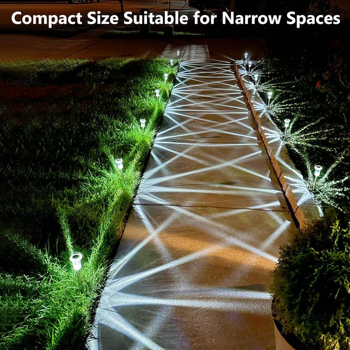 10 Pack Solar Outdoor Lights, Waterproof Cool White LED Pathway Lights for Gardens, Pathways and Driveways