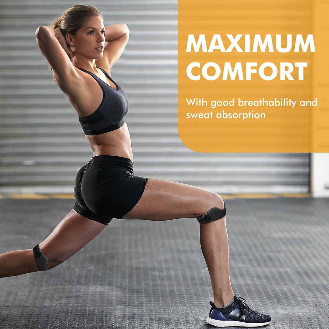 Patellar Tendon Strap 2 Pack, Relief from Meniscus Tear and Knee Pain