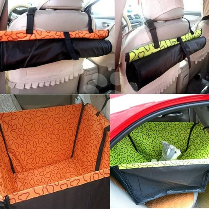 Eco Friendly Polyester Dog Car Seat Cover, Waterproof Rear Seat Hammock and Back Protector Mat for Small Dogs