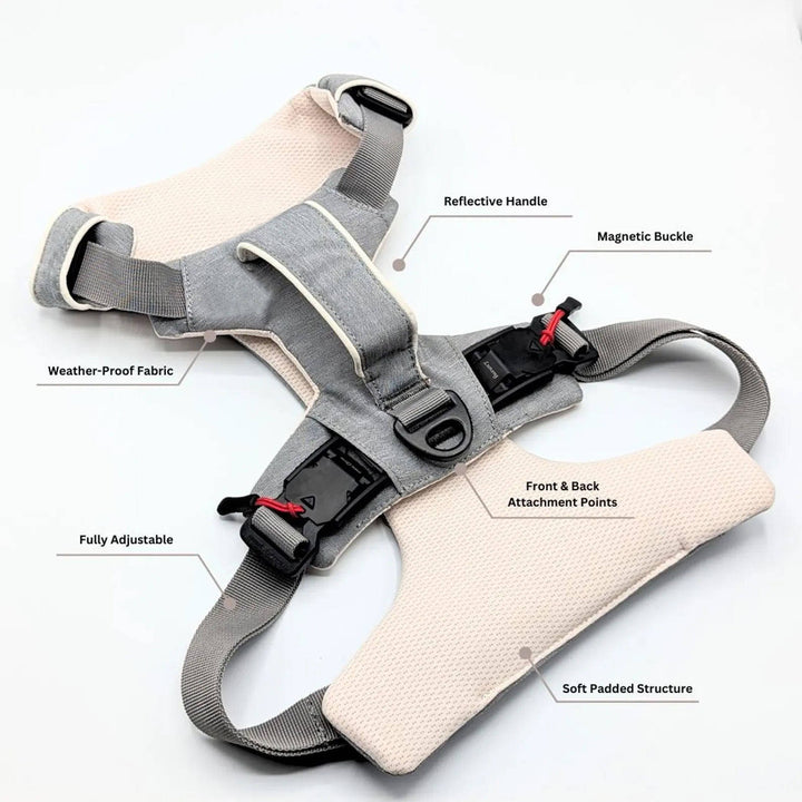 Magnetic Dog Harness, One Hand Clip, No Pull Design