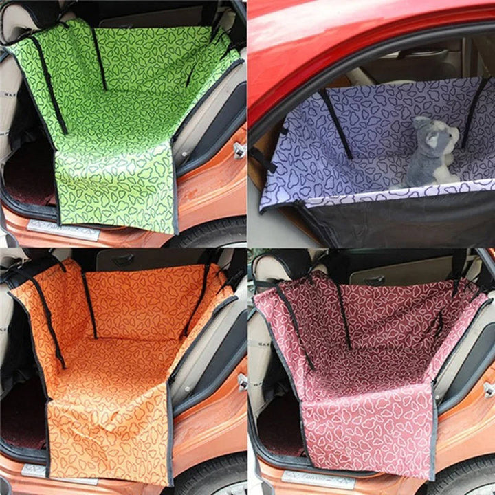 Eco Friendly Polyester Dog Car Seat Cover, Waterproof Rear Seat Hammock and Back Protector Mat for Small Dogs