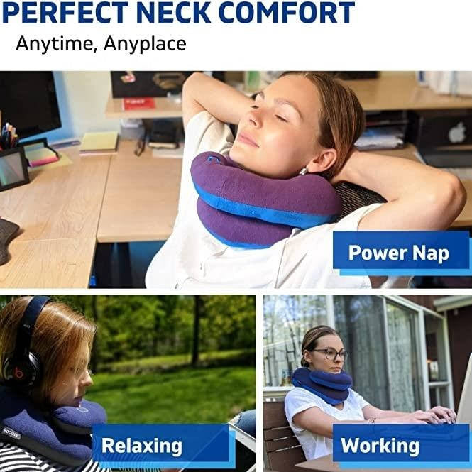 Travel Neck Pillow for Airplane Long Flights and Car Rides