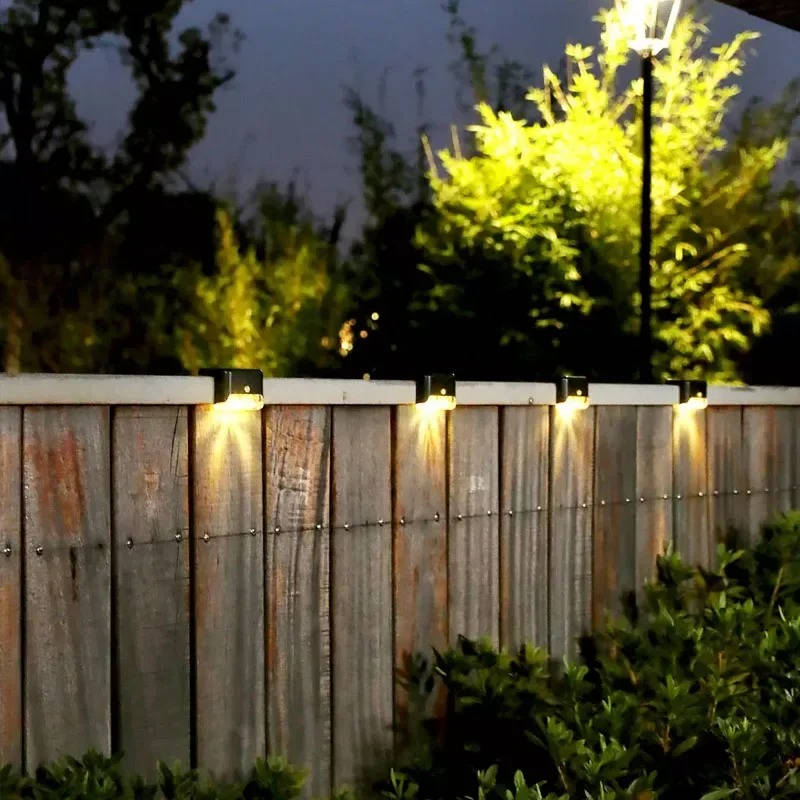 16 Pack Outdoor Solar Deck Lights, Waterproof Warm White LED Step Lights for Stairs, Fences, Patios, and Pathways