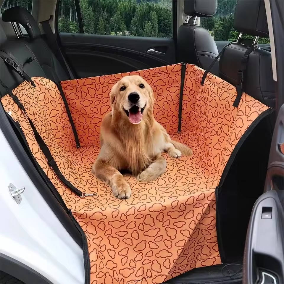 Eco Friendly Polyester Dog Car Seat Cover, Waterproof Rear Seat Hammock and Back Protector Mat for Small Dogs