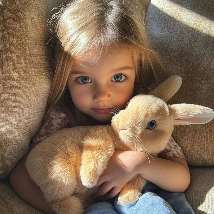 Interactive Plush Bunny Toy for Kids, Lifelike Soft Companion Rabbit Toy