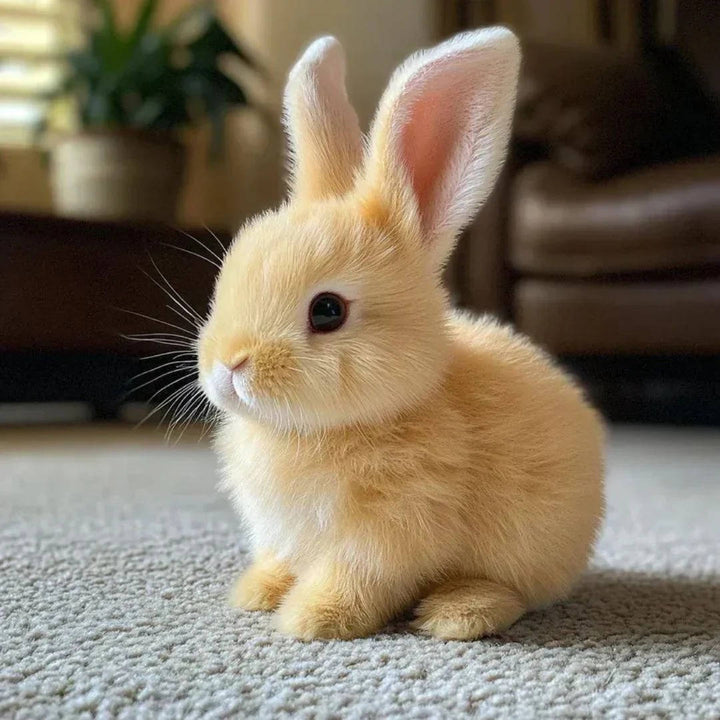 Interactive Plush Bunny Toy for Kids, Lifelike Soft Companion Rabbit Toy