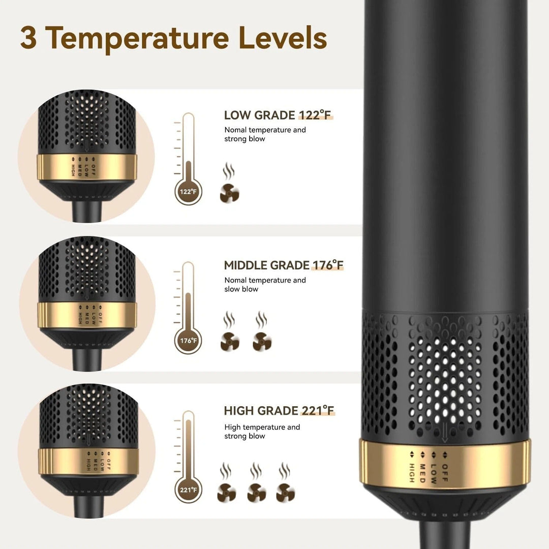 5 in 1 Blow Dryer Brush with Negative Ion, Hot Air Styler &amp; Curling Wrap
