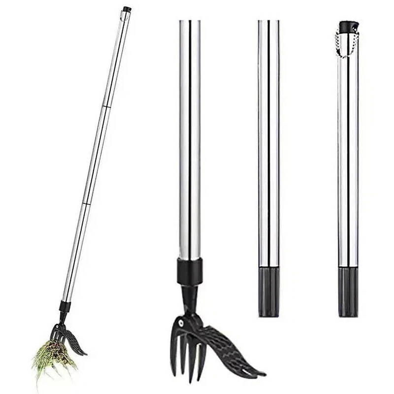 Stand Up Weed Puller Tool with Handle, Garden Root Remover Easy Weed Removal Tool