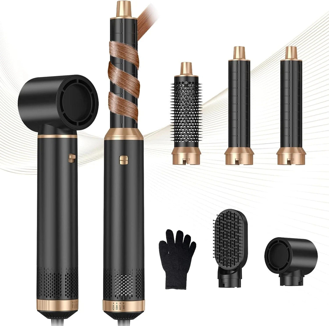 5 in 1 Blow Dryer Brush with Negative Ion, Hot Air Styler &amp; Curling Wrap