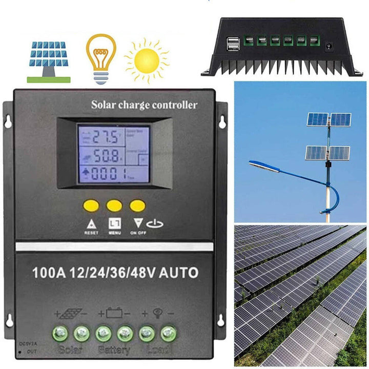 400W MPPT Solar Charge Controller, 12V 24V 36V 48V Solar Battery Charging Controller for Solar Panels
