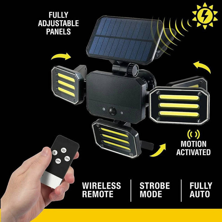 Motion Sensor Floodlight Outdoor LED, Remote Control Waterproof Light for Home